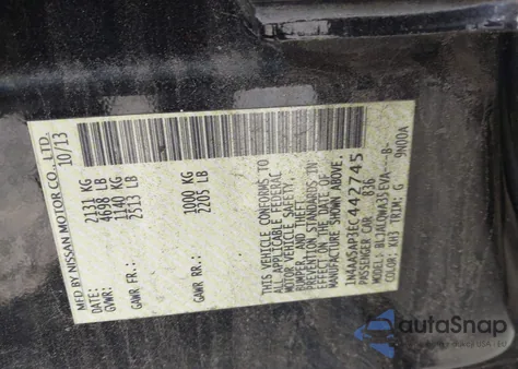 2014 Nissan Maxima 3.5 S from USA, damaged, VIN 1N4AA5AP3EC442745